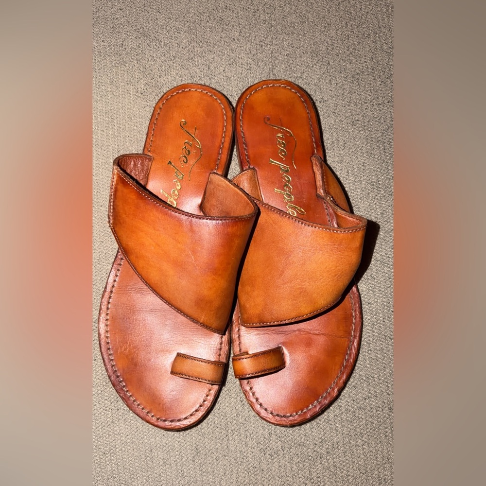Free People Brown Leather Sandals